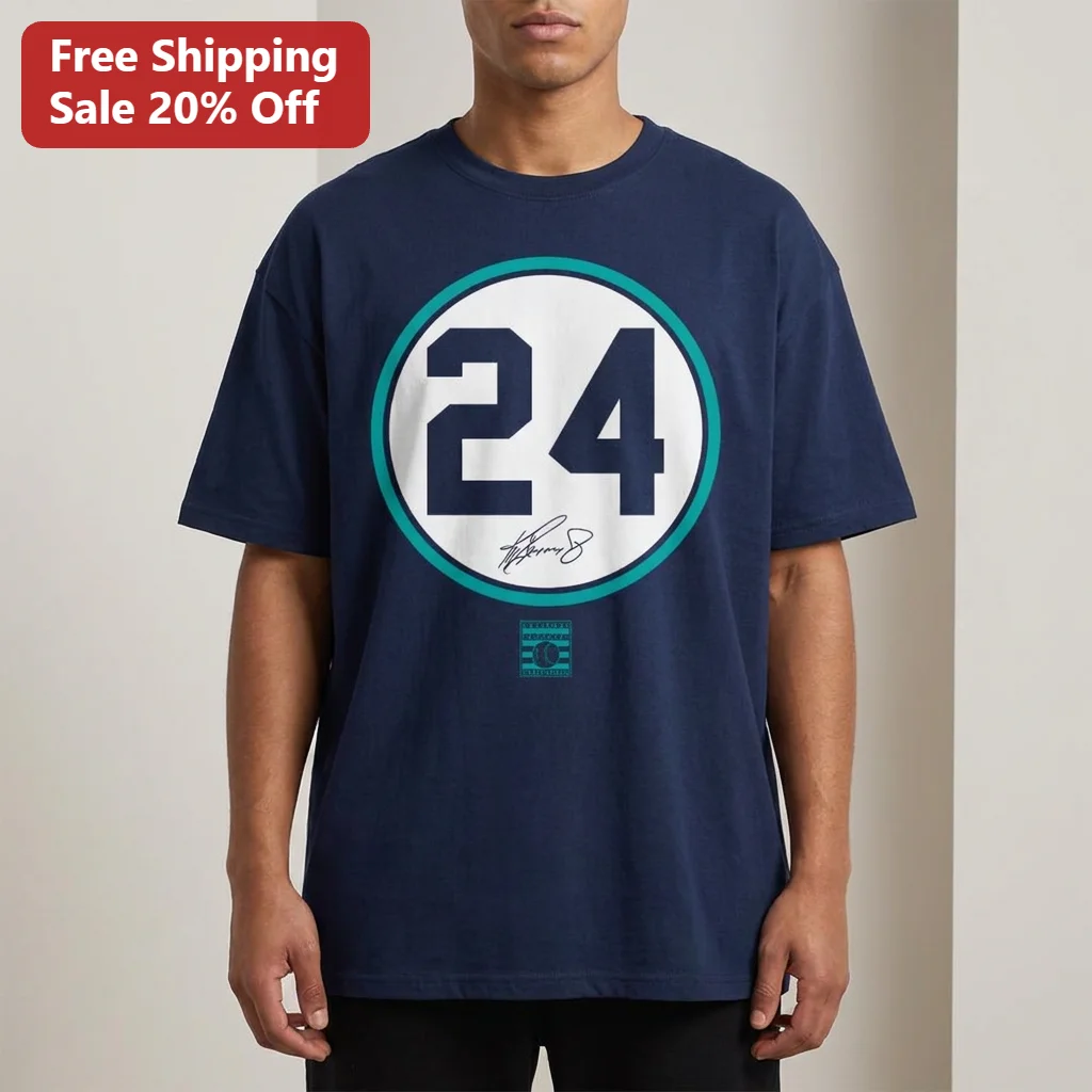 24 Ken Griffey Jr. Seattle Mariners Hall of Fame Signature Tee Gift for Baseball Fans