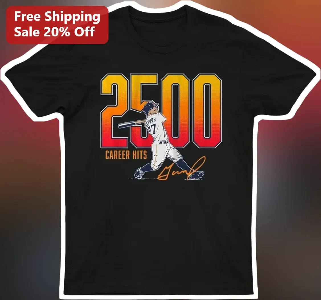 Career Hits Jose Altuve Baseball Player Graphic Tee