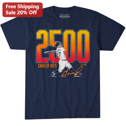 Career Hits Jose Altuve Signature Graphic Tee for Baseball Fans