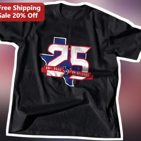 25th Birthday Born In 2002 Est. 2002 Texas Graphic Tee