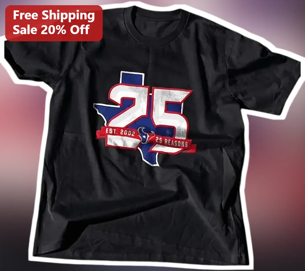25th Birthday Born In 2002 Est. 2002 Texas Graphic Tee
