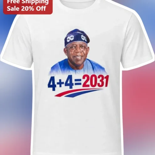 4+4=2031 Bola Tinubu Graphic Tee April 4 2031 Birthday Gift