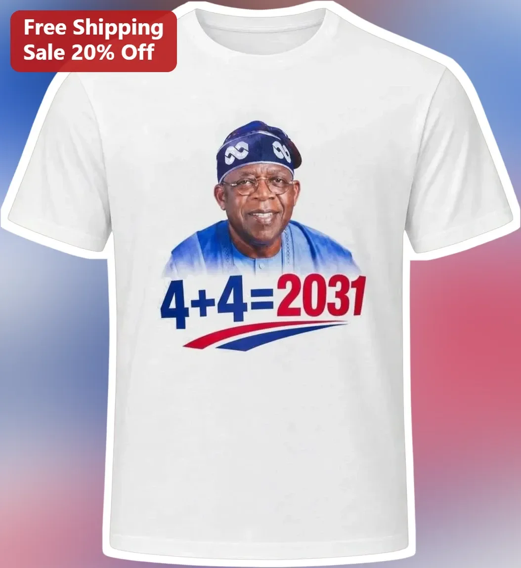 4+4=2031 Bola Tinubu Graphic Tee April 4 2031 Birthday Gift