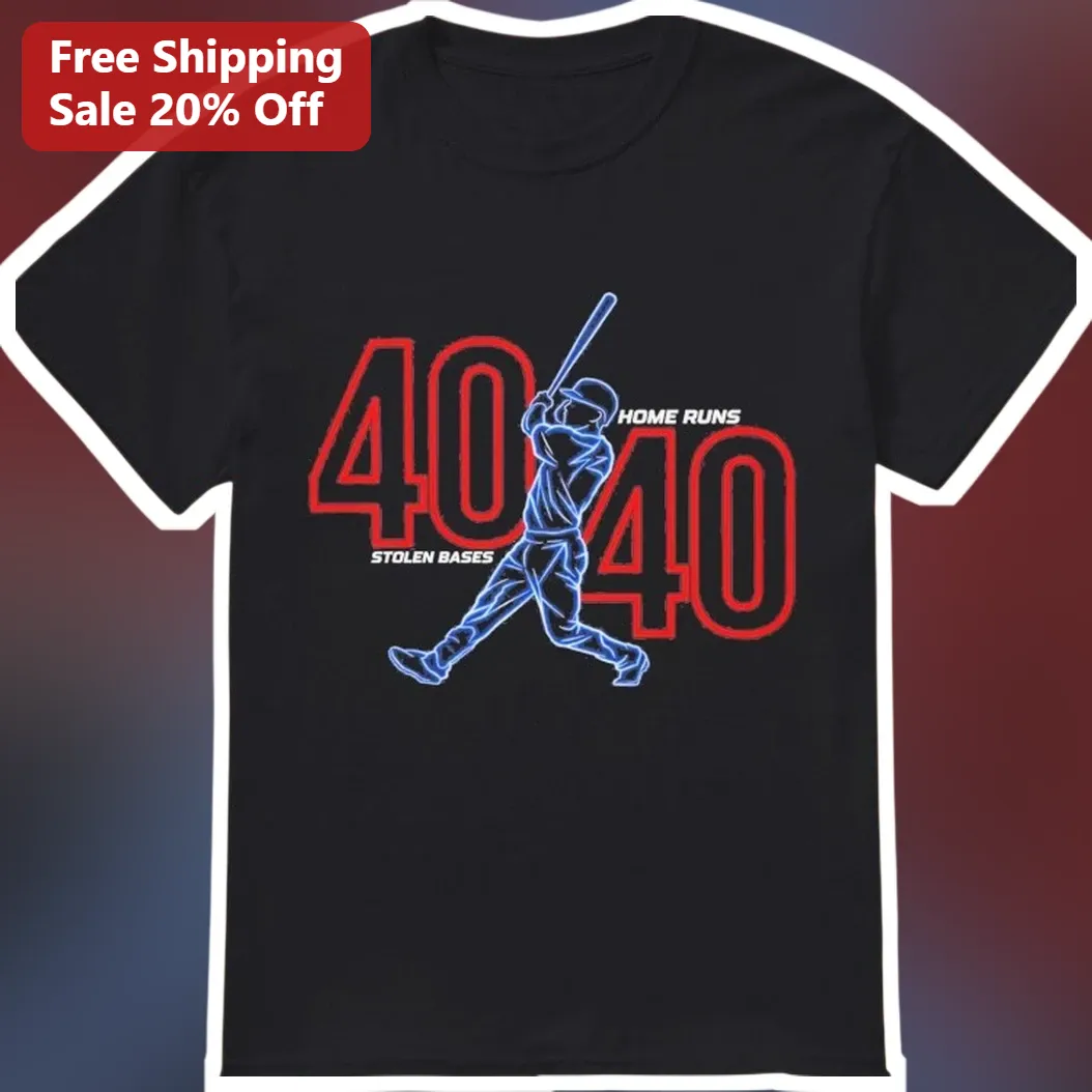 40 Home Runs 40 Stolen Bases Tee 40-40 Club Baseball Milestone Shirt
