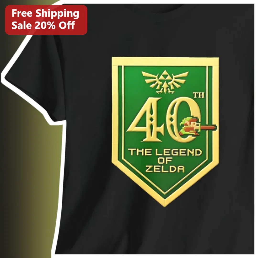40th The Legend of Zelda Anniversary Graphic Tee for Gamers
