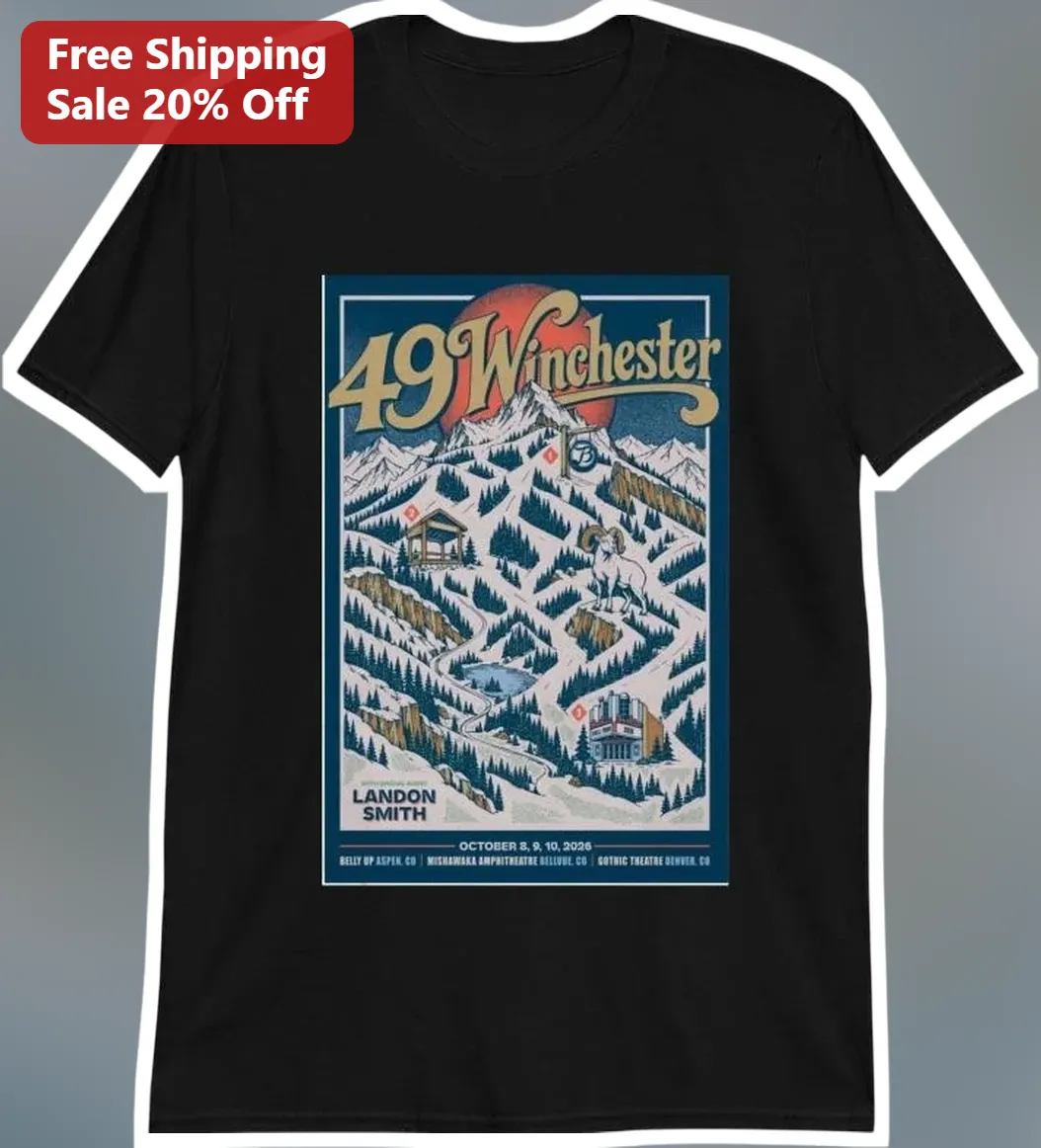 49 nchester Landon Smith Vintage Concert Poster Graphic Tee
