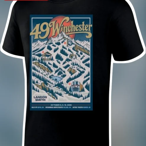 49 Winchester Landon Smith Vintage Concert Poster Graphic Tee