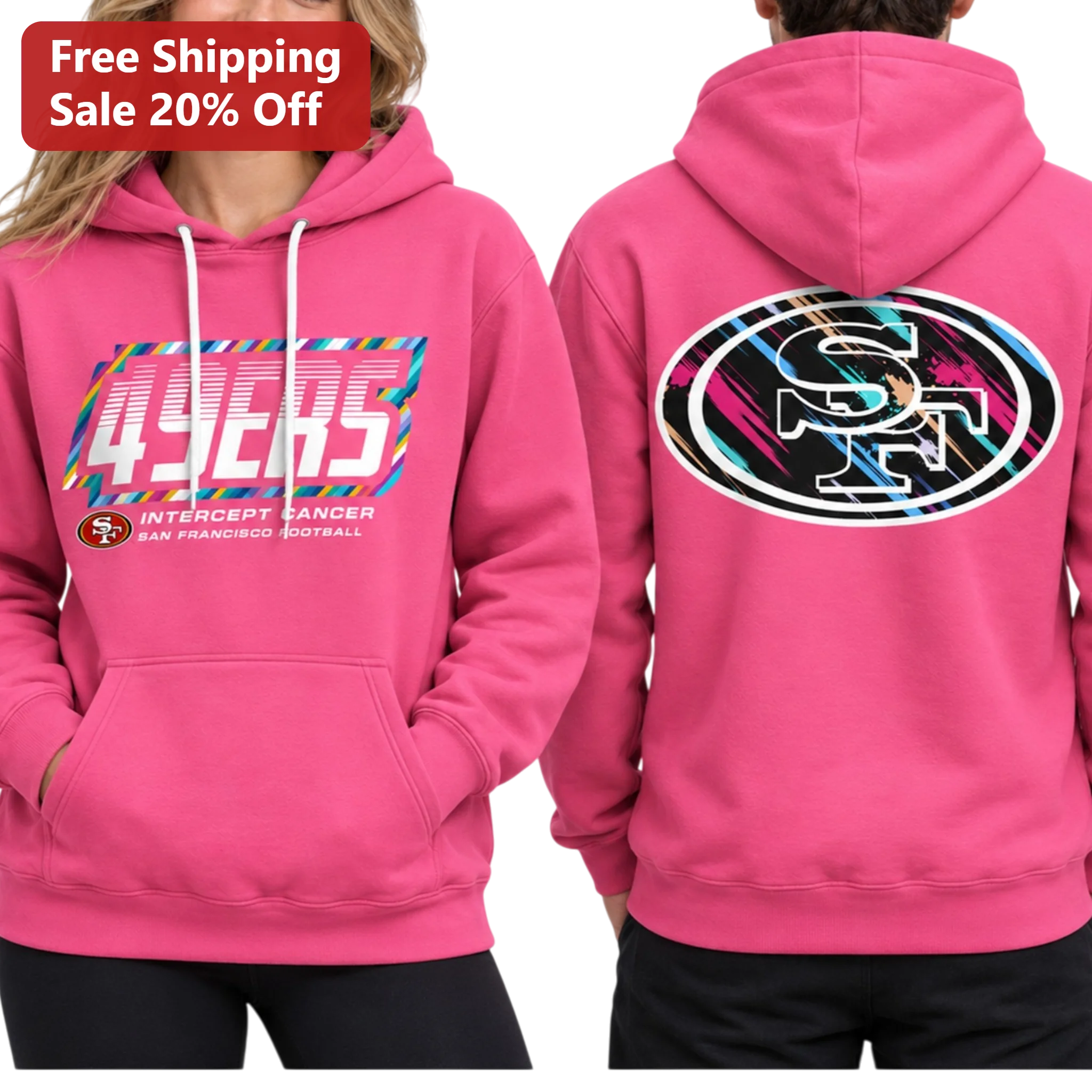 49ers Crucial Catch Intercept Cancer San Francisco Football Hoodie