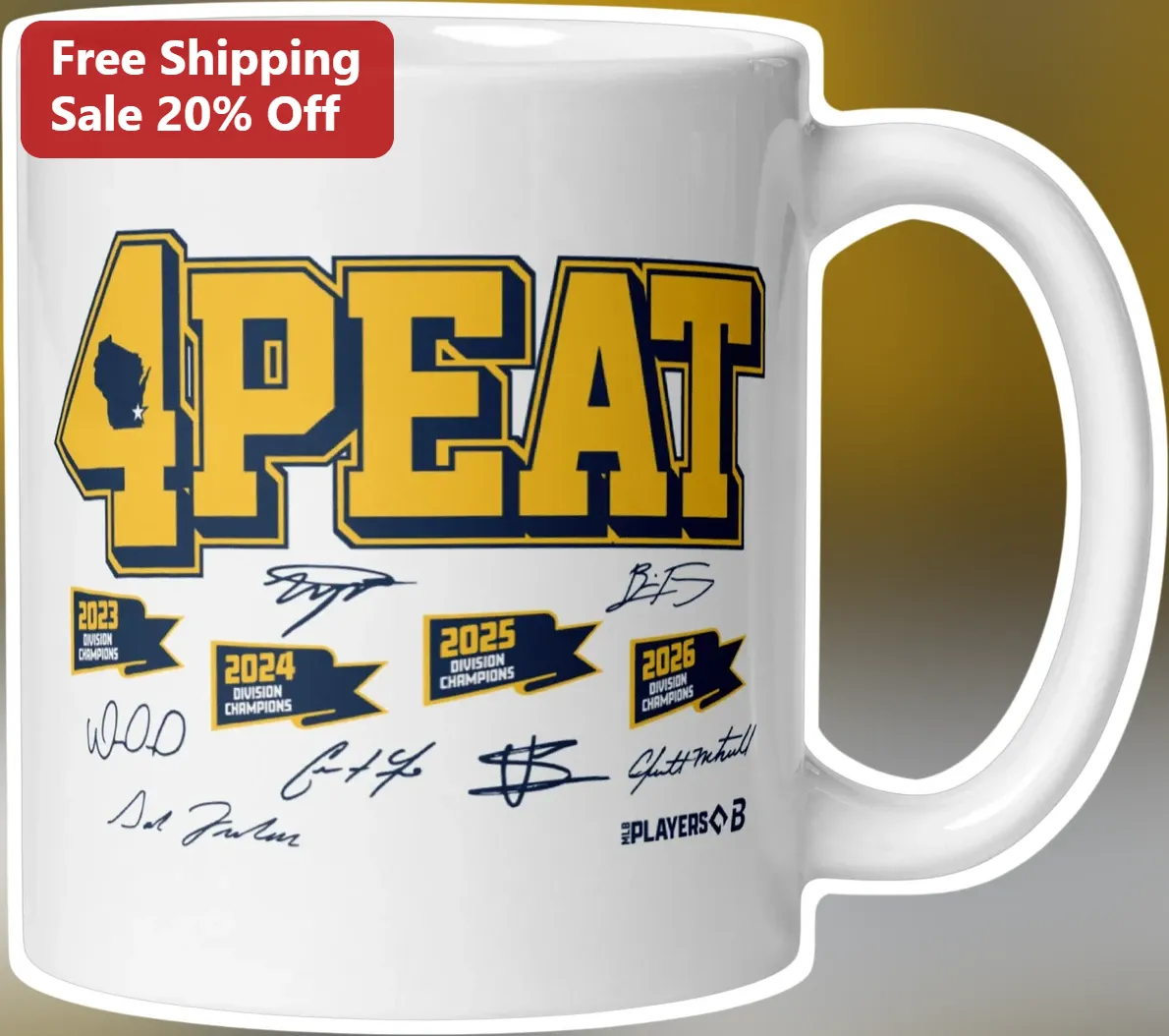 4PEAT Championship Mug Personalized Sports Celebration Gift for Coaches and Teams