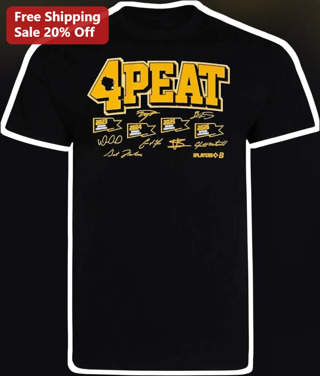 4PEAT Championship Victory Graphic Tee Wisconsin Badgers Sports Fan Apparel
