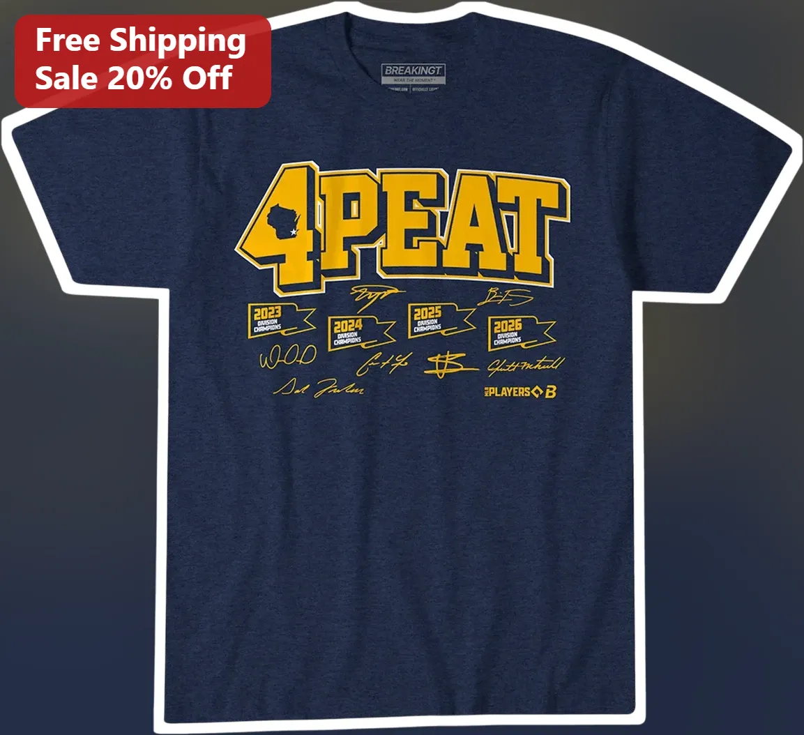 4PEAT Division Champions Wisconsin Varsity Style Tee