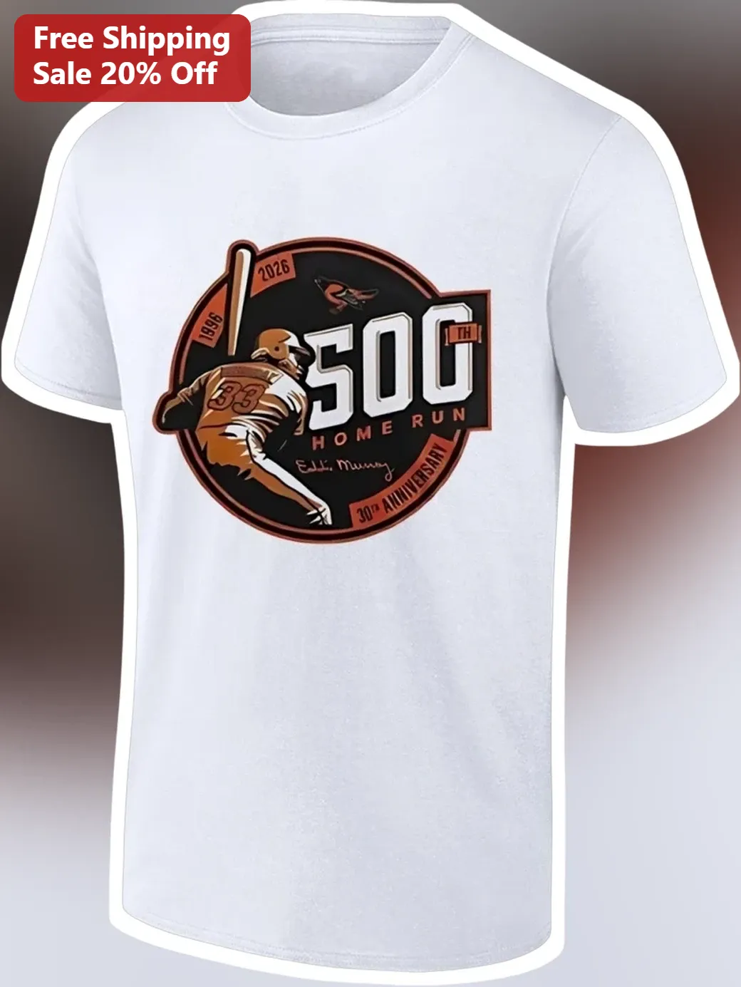 500TH HOME RUN Club 30th Anniversary Baseball Milestone Commemorative Tee
