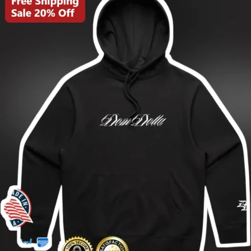 50om 5Dolla Hoodie Black Streetwear Pullover Sweatshirt Urban Graphic Apparel