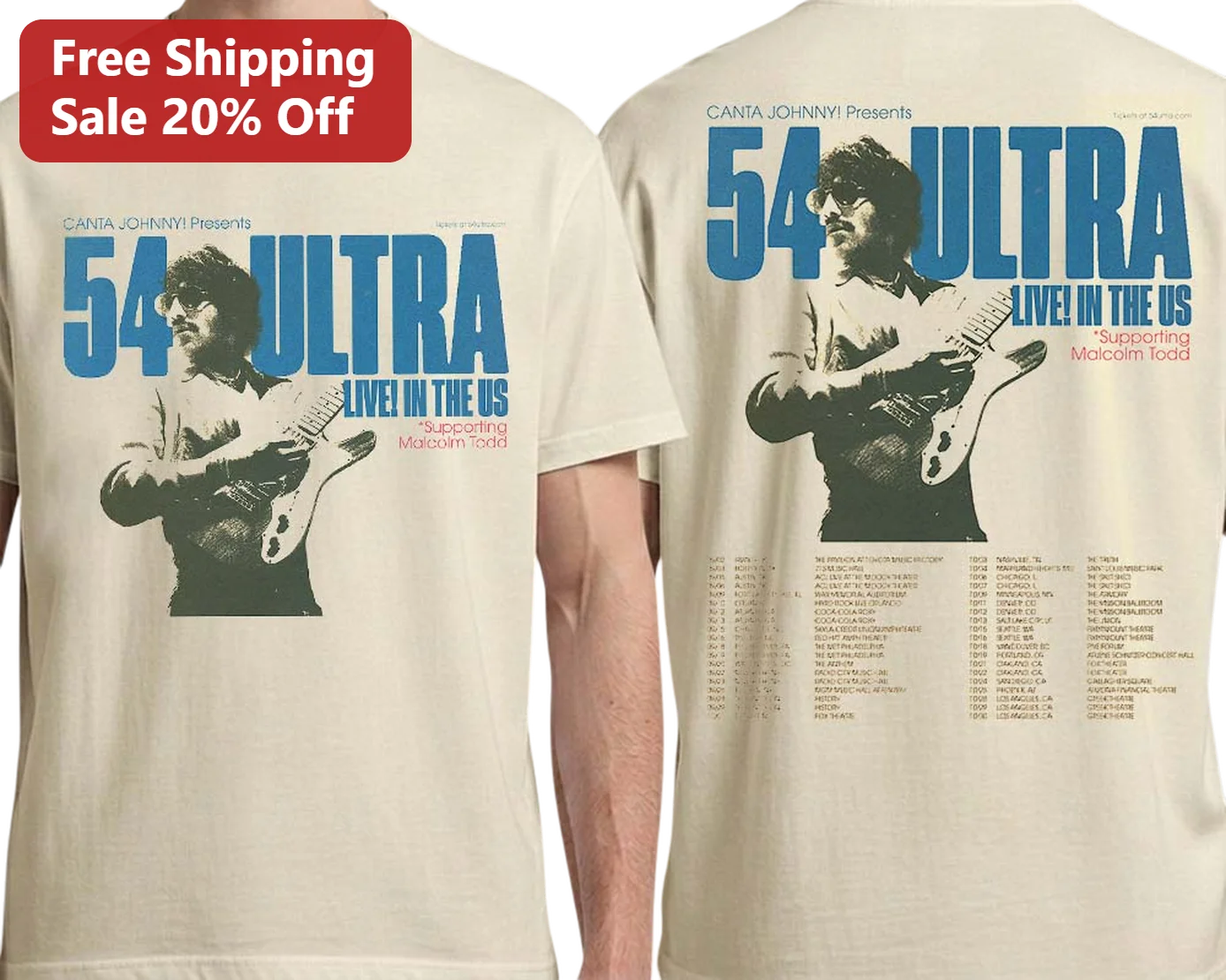54 Ultra Live In The US Canta Johnny Presents Graphic Tee