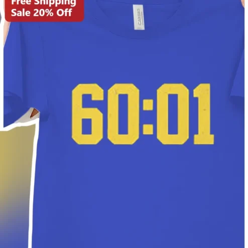 60:01 Tee Michigan Football One More Second Game Day Fan Gift Shirt