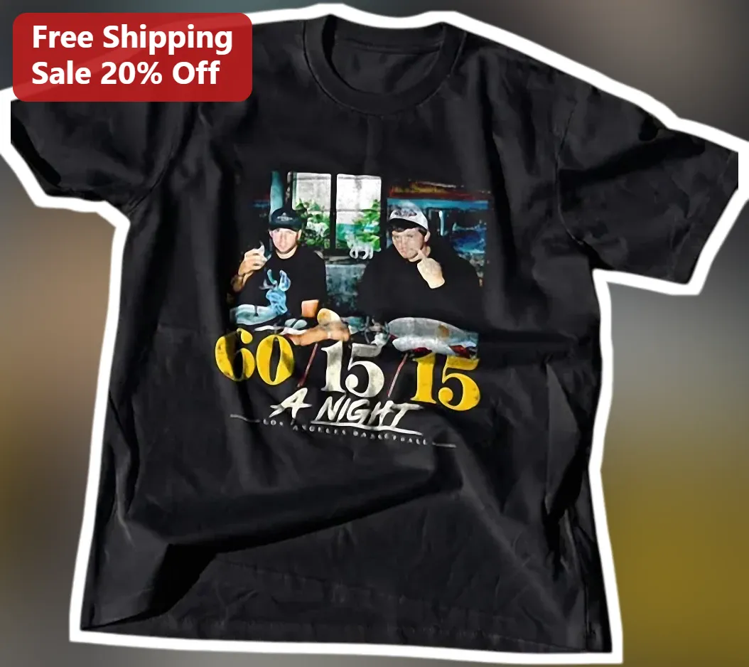 60/15/15 A NIGHT Luka Doncic Austin Reaves Lakers Graphic Tee