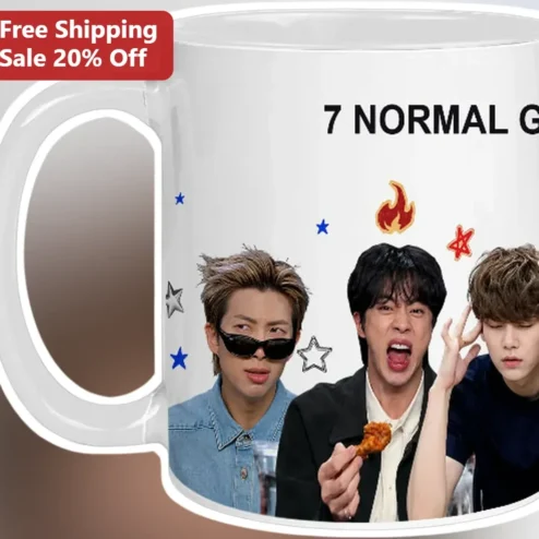 7 Normal Guys BTS Mug Kpop Fan Merch Coffee Cup Gift for ARMY