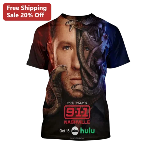 9-1-1 Nashville Ryan Phillippe Snake Graphic Tee