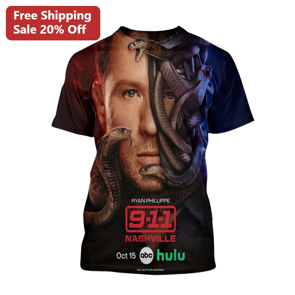 9-1-1 Nashville Ryan Phillippe Snake Graphic Tee