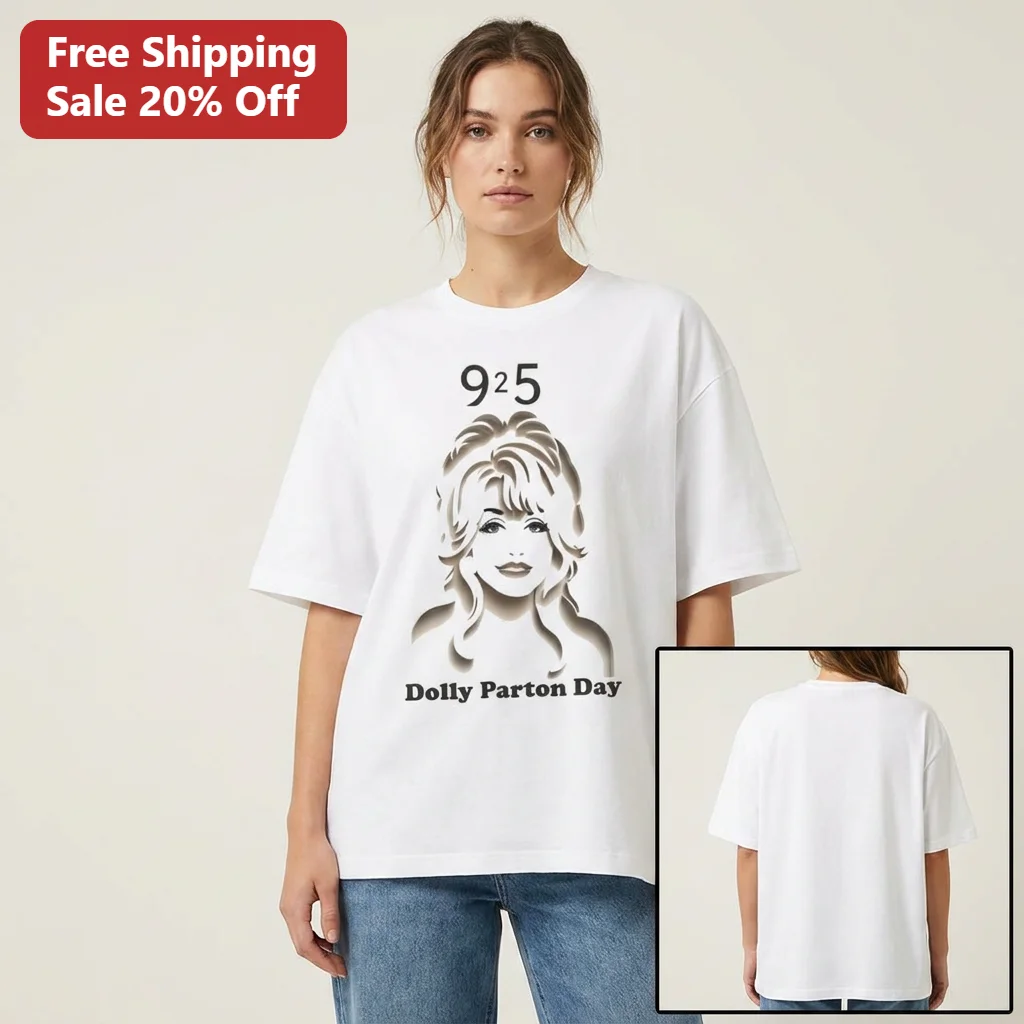 9 to 5 Dolly Parton Day Tee Retro Country Music Icon Portrait Graphic Shirt Gift for Fans