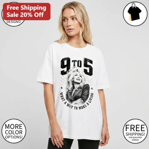 9 To 5 What A Way To Make A Living Tee, Dolly Parton Retro Country Music Graphic Shirt Gift