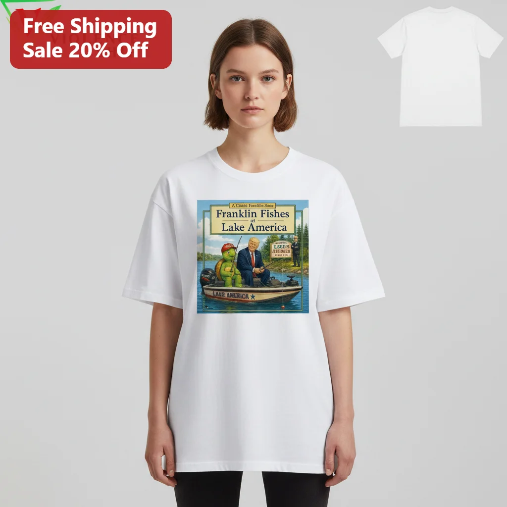 A Classic Franklin Story Franklin Fishes at Lake America Tee, Funny Donald Trump MAGA Fishing Parody Shirt, Trump 47 Gift