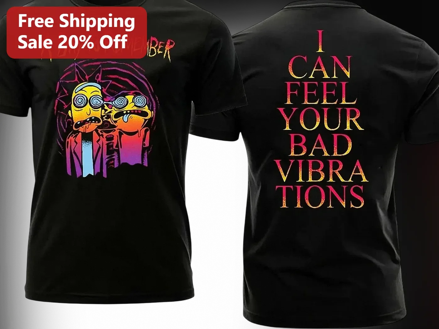 A Day To Remember I Can Feel Your Bad Vibrations Graphic Tee Pop Punk Band Shirt