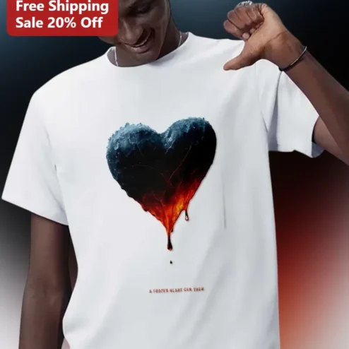 A Frozen Heart Can Thaw Tee Emotional Healing Graphic Shirt for Men Women Resilience Quote Apparel