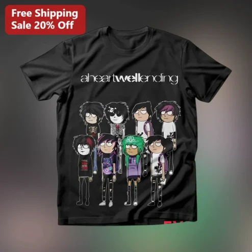 A Heartwell Ending My Chemical Romance Chibi Emo Band Graphic Tee