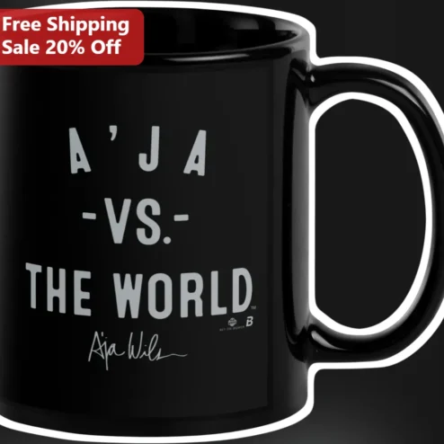 A'ja Wilson A'Ja Vs The World Signature Mug WNBA Basketball Fan Gift