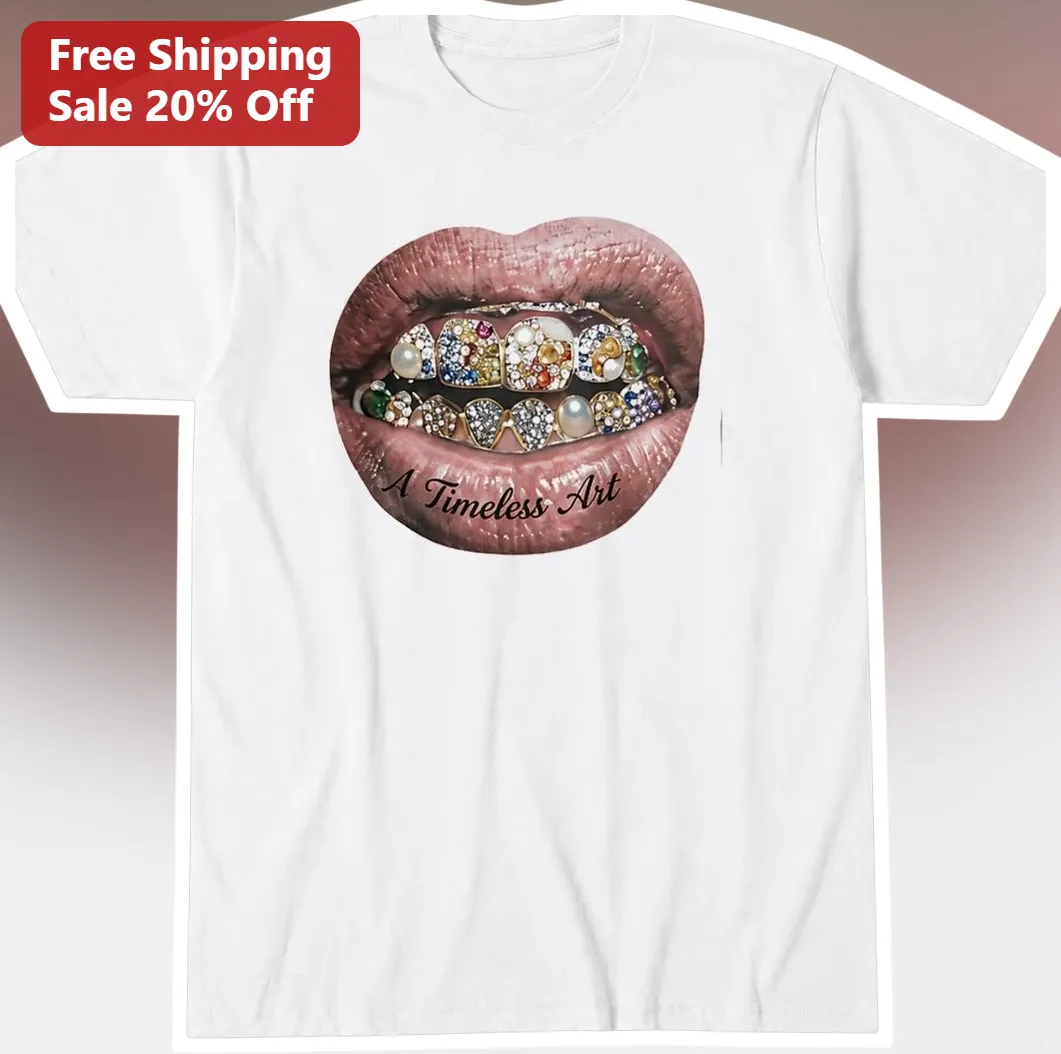 A Timeless Art Diamond Grillz Graphic Tee Hip Hop Streetwear Shirt