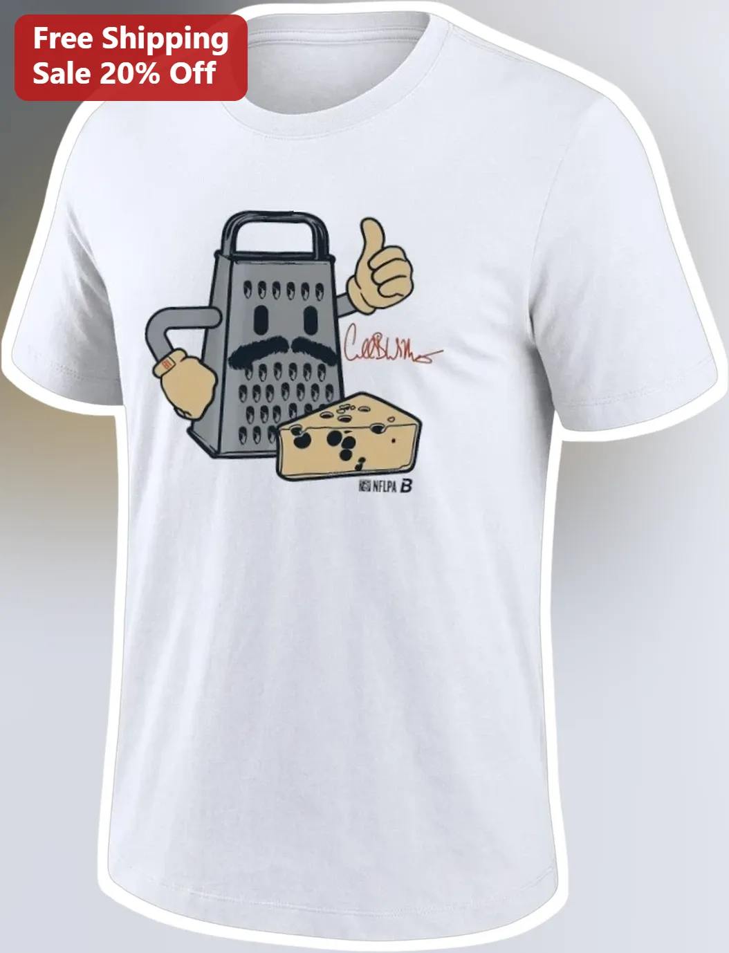 Aaron Rodgers Cheesehead Boxing Grater Cartoon Graphic Tee NFL Fan Shirt
