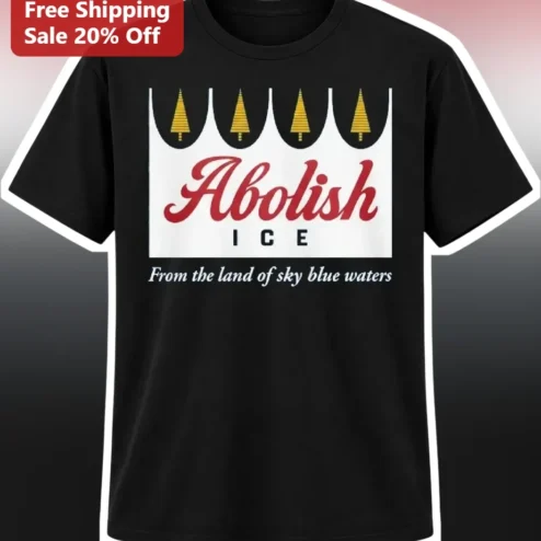 Abolish ICE From The Land Of Sky Blue Waters Graphic Tee