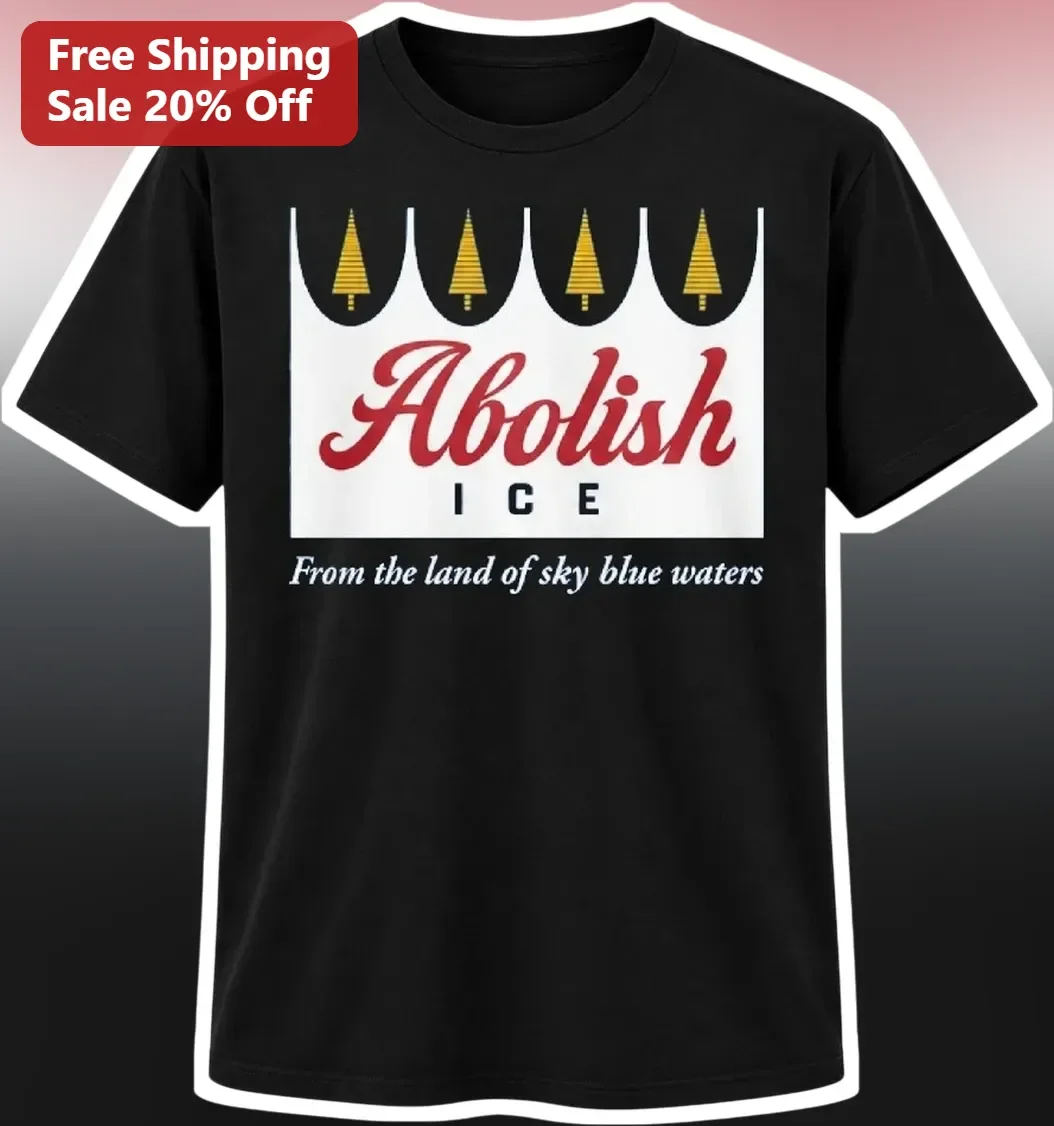 Abolish ICE From The Land Of Sky Blue Waters Graphic Tee