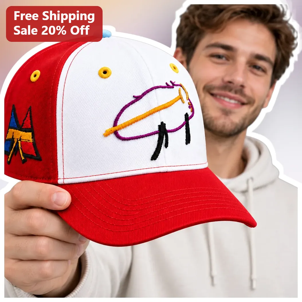 Abstract Embroidered Character Cap Hat Men's Streetwear Trucker Snapback