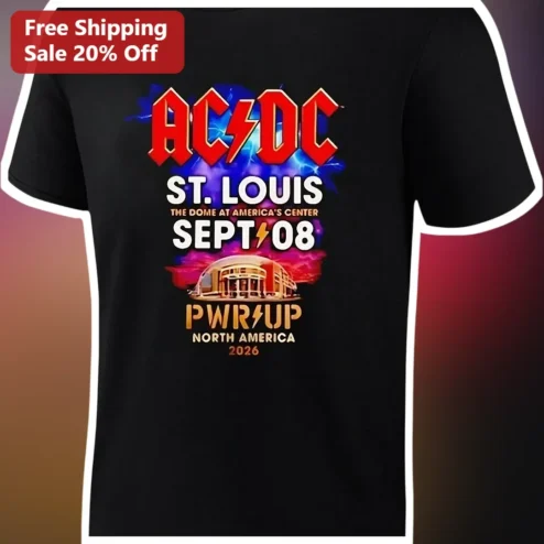 AC/DC Power Up Tour 2026 St. Louis The Dome At America's Center Sept 08 Graphic Tee