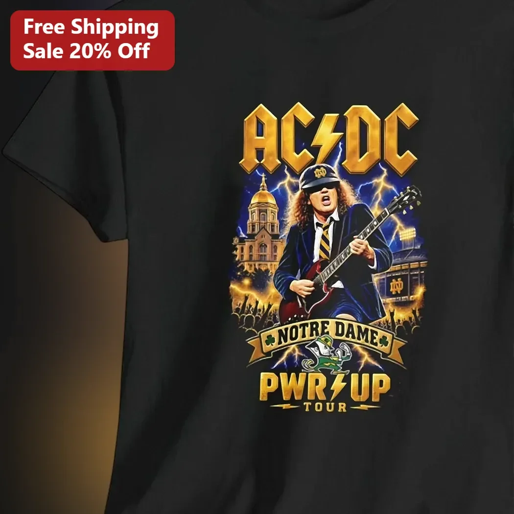AC/DC Power Up Tour Notre Dame Stadium Angus Young Graphic Tee