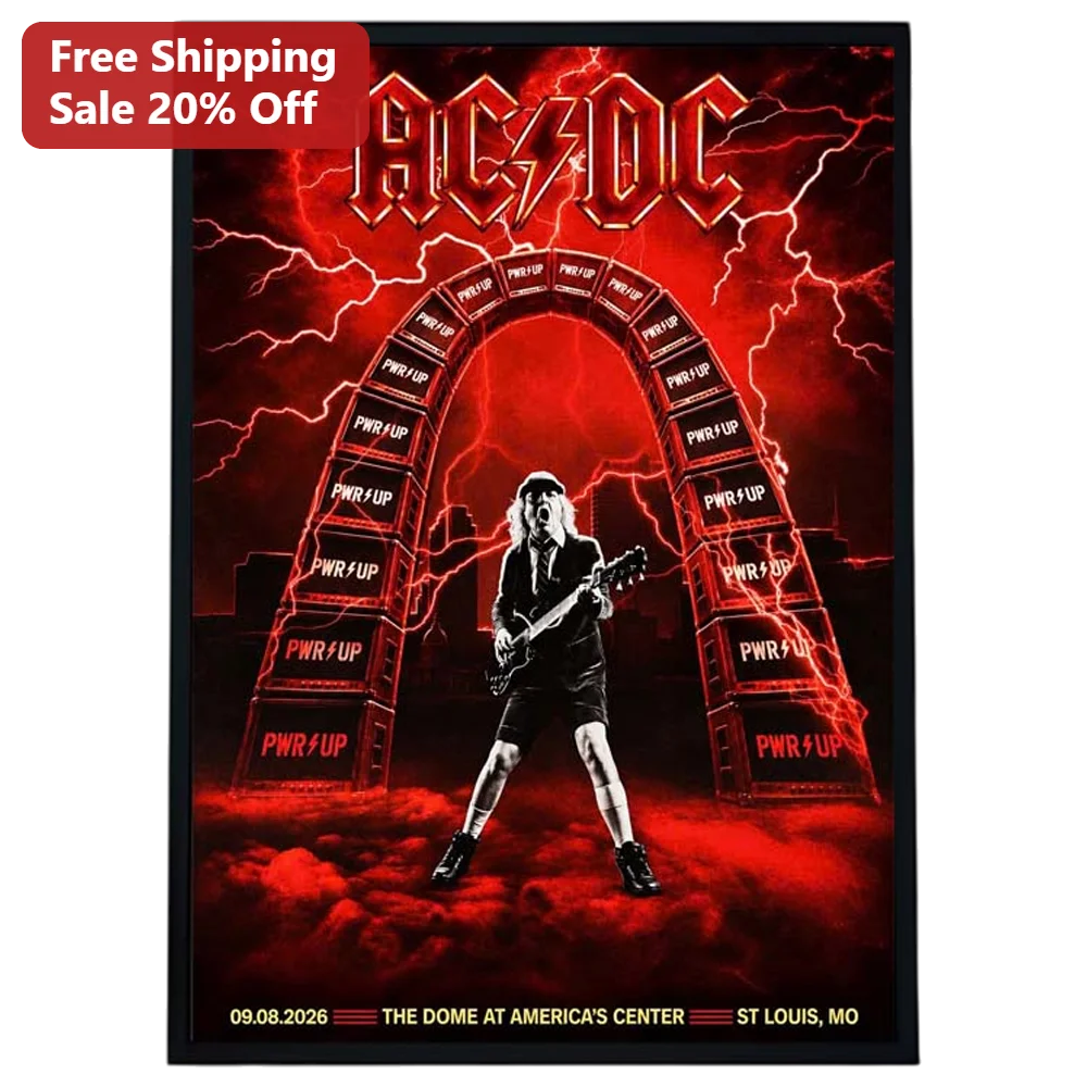 AC/DC PWR UP Angus Young Poster Power Up Album Art Rock Band Wall Decor