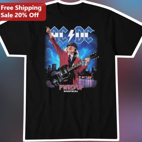 AC/DC PWR UP Montreal Angus Young Graphic Tee
