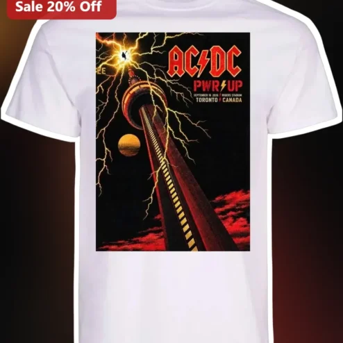 AC/DC PWR UP Toronto Canada Graphic Tee Rock Concert Merch