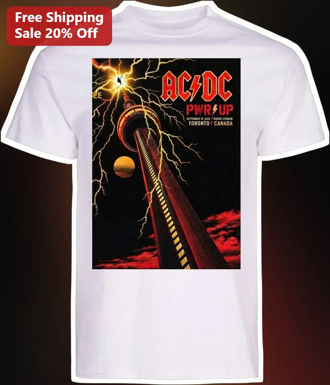 AC/DC PWR UP Toronto Canada Graphic Tee Rock Concert Merch