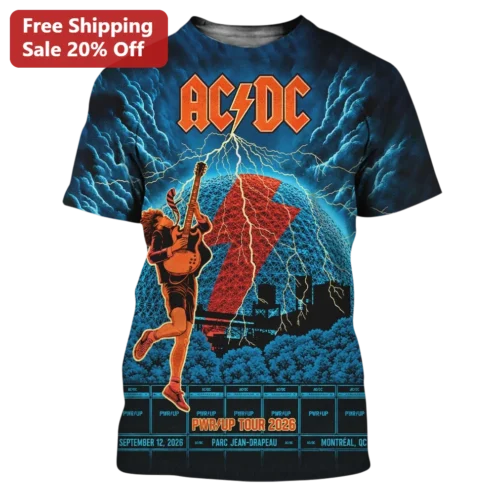 AC/DC PWR UP Tour 2026 Angus Young Graphic Tee