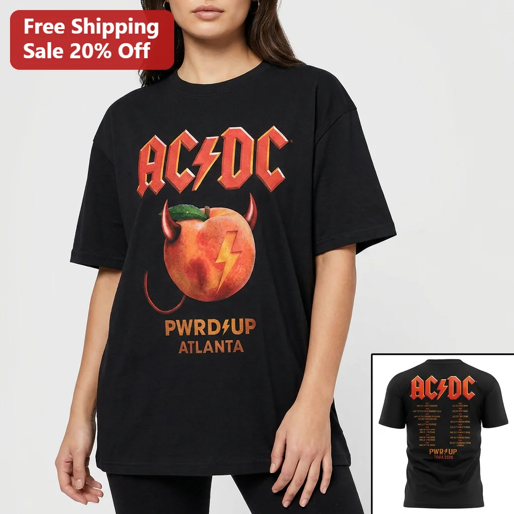 AC/DC PWR UP Tour 2026 Tee Custom City Rock Band Concert Shirt Gift for Fans
