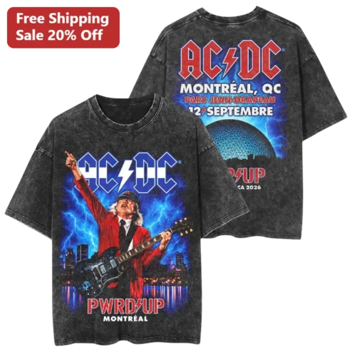 AC/DC PWRD UP Angus Young Power Up Tour Graphic Tee