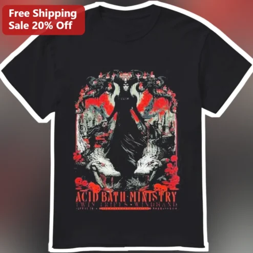 Acid Bath Ministry Twin Tripes Windhand Graphic Tee