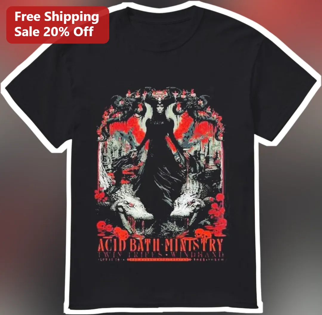 Acid Bath Ministry Twin Tripes Windhand Graphic Tee