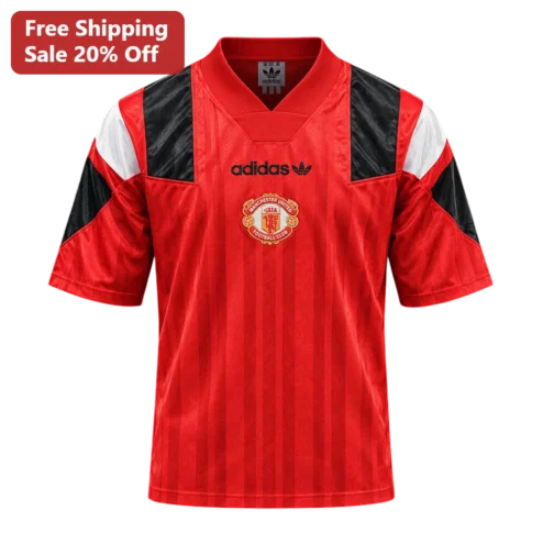 Adidas Manchester United Football Club Tee Retro Red Devils Soccer Fan Apparel