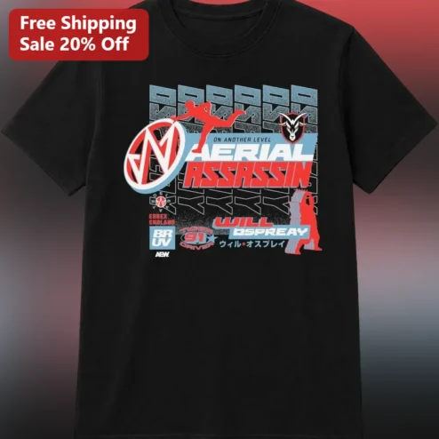 Aerial Assassin Will Ospreay Tee On Another Level Tiger Driver 91 Bruv Essex England Wrestling Graphic Tee Gift for Fans