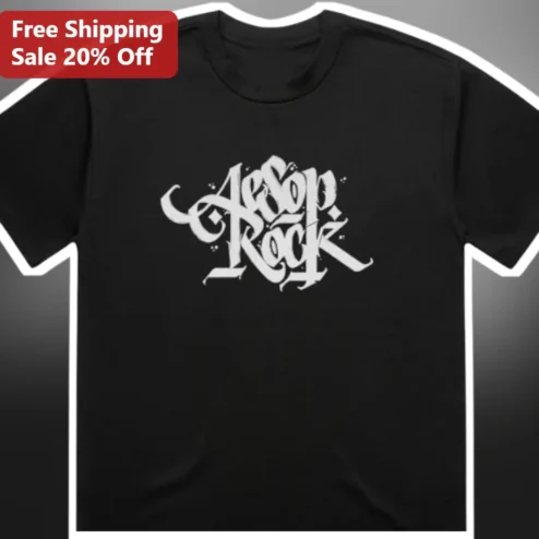 Aesop Rock Tee Gothic Typography Hip Hop Merch Underground Rap Shirt