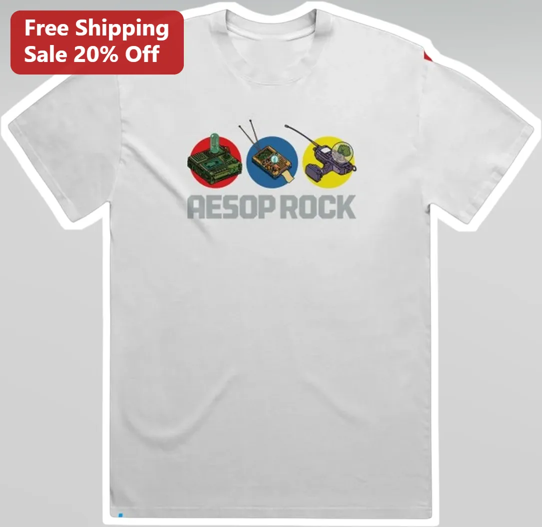 Aesop Rock Tee I Love NY Parody Vintage Electronics Graphic Shirt